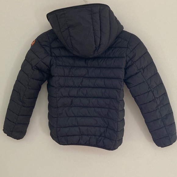 SAVE THE DUCK Black and Orange Kids Puffer Jacket Size 10 - Picture 6 of 7